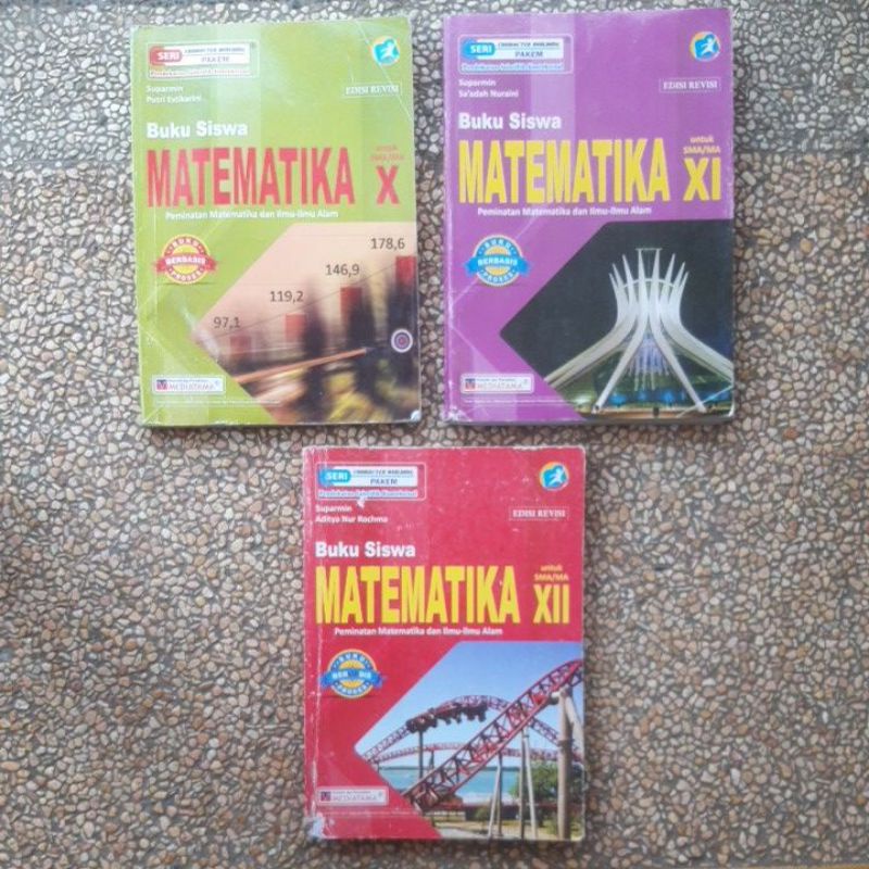Buku Siswa Matematika Sma Kelas 10.11.12 Revisi Kurikulum 13. Mediatama Bekas Original