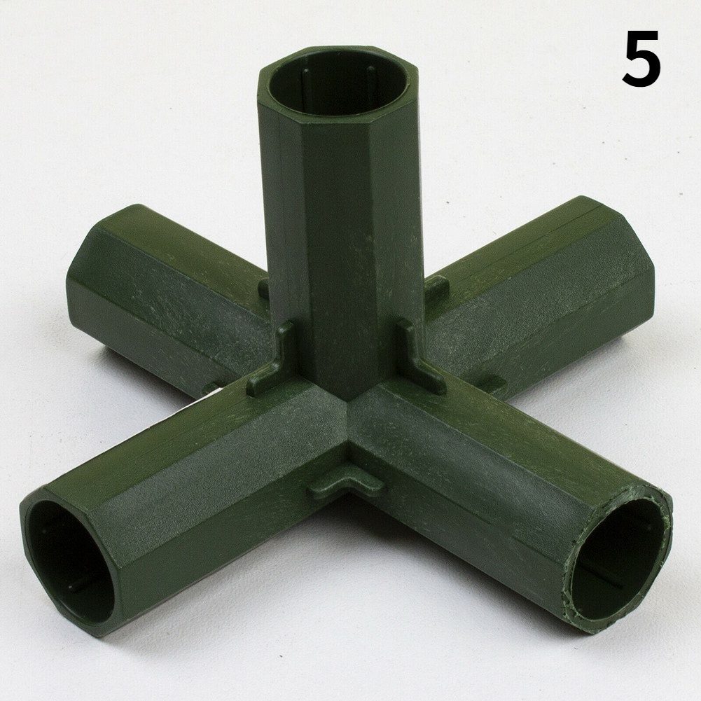 4 Pcs Adaptor Konektor Bingkai Rumah Kaca Bahan Plastik Warna Hijau Ukuran 16mm Untuk Taman