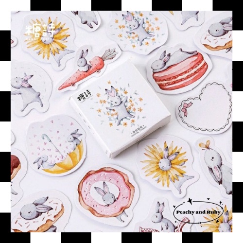 

45 pcs Stiker Desain Kelinci Lucu Untuk Dekorasi Scrapbook Planner Journaling