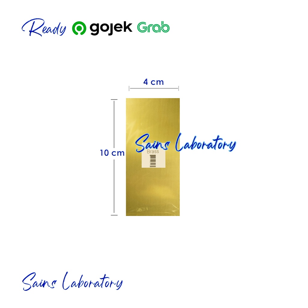 Elektroda Kuningan (Brass CuZn) Logam Plat Lempeng Kuningan Brass Plate Elektrolisis 1 Pcs