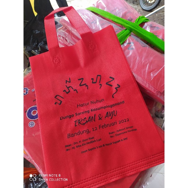 

goodie bag tas hidangan tas hajatan custom sablon