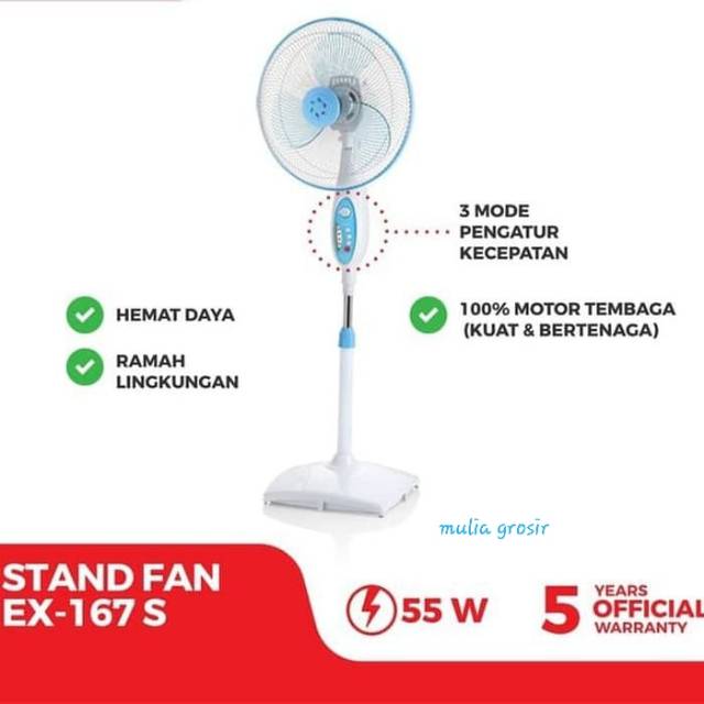 Stand Fan Maspion 16&quot; 2in1 EX 167S / Kipas Angin Berdiri 16&quot; / Kipas Maspion 16&quot;