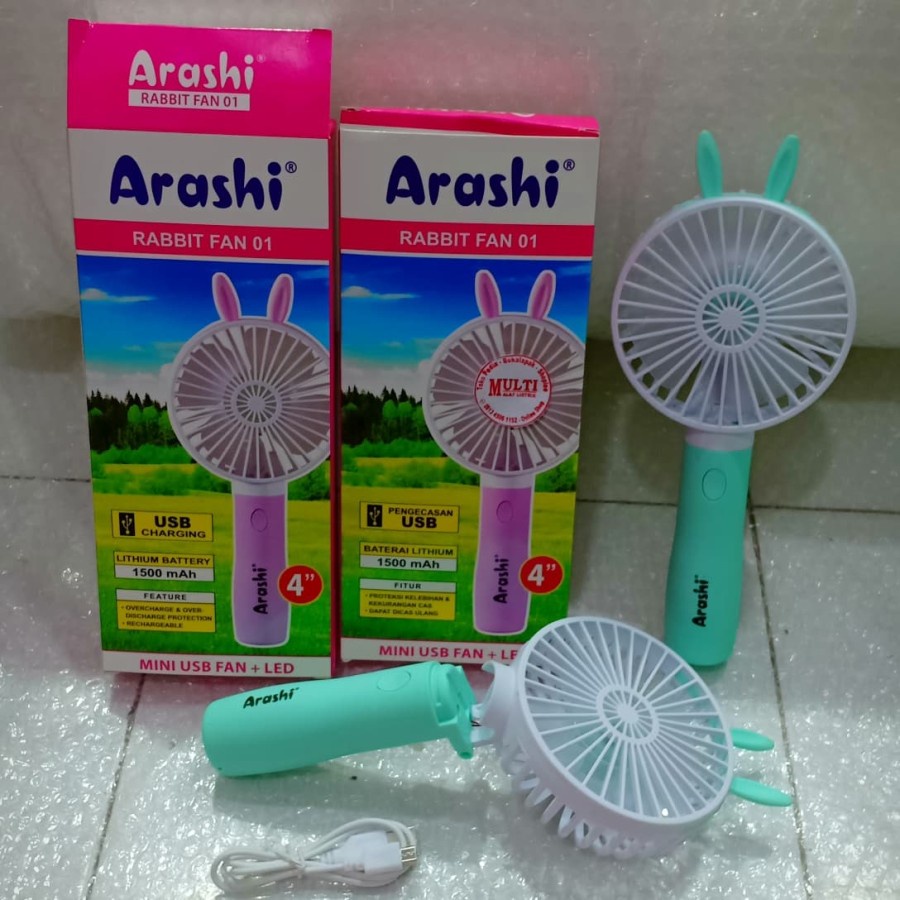 Mini usb Fan kipas Arashi mini fan rabbit fan 01/02 kitty fan tangan