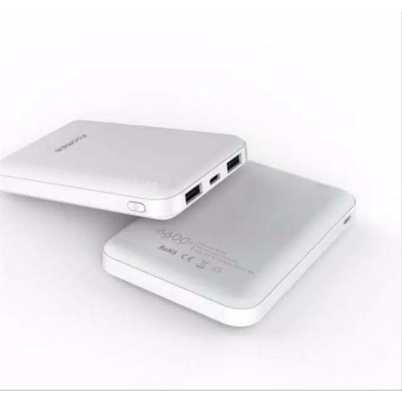 Foomee Power Bank AC06S 6600mAh 2USB PowerBank 6600mah Garansi Original Resmi