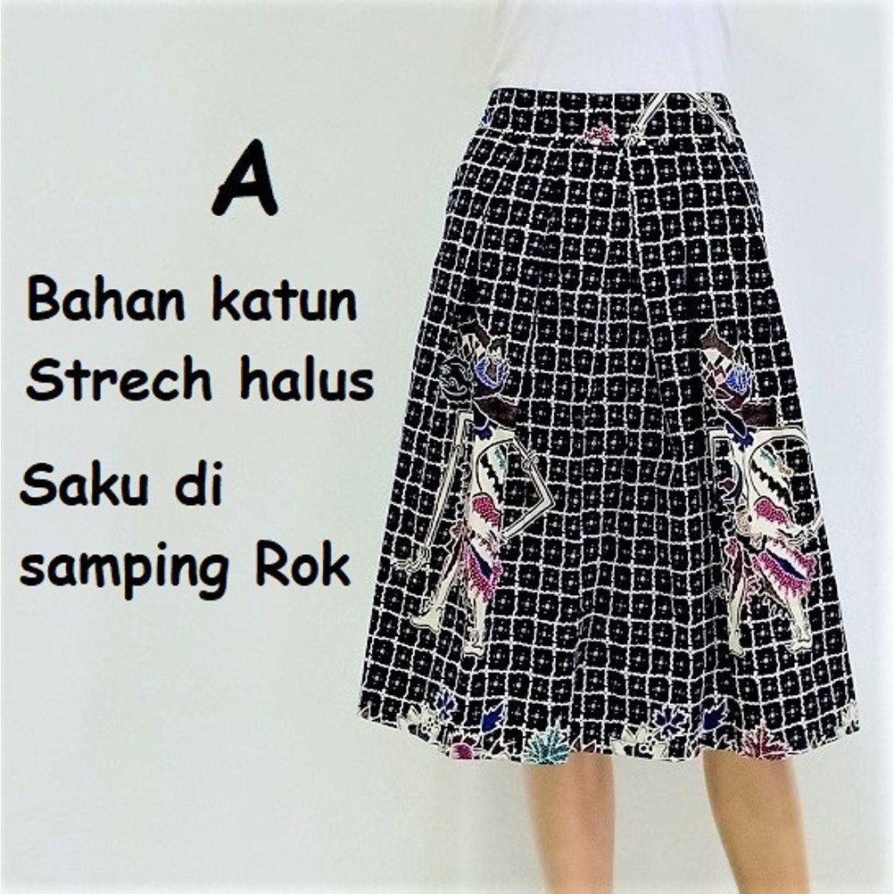 Segera Miliki Bawahan Batik Wanita Rok Klok Batik Tamara Wayang Gilaa