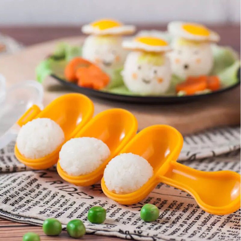 Alat Cetakan Pembuat Nasi Sushi Bento Bahan Plastik Mudah Digunakan Untuk Dapur