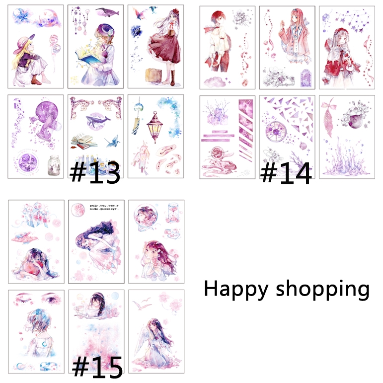 [New Arrival] Cute Girly Stickers ins Diary Book Album Decoration Diy Japanese Paper Stickers