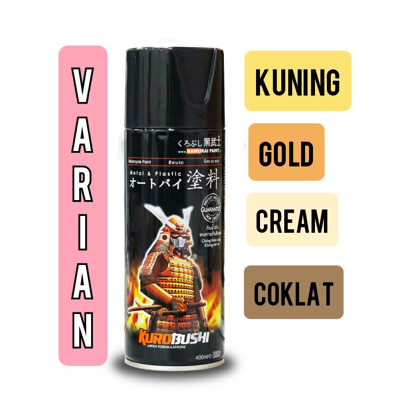 pilok pilox samurai varian gold emas kuning muda kuning tua coklat cream krem