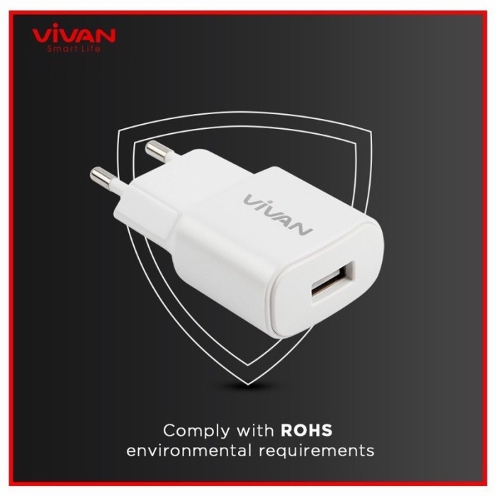 cas Charger Casan VIVAN POWER OVAL II 2A With Cable USB Micro 1M - Garansi 1 th