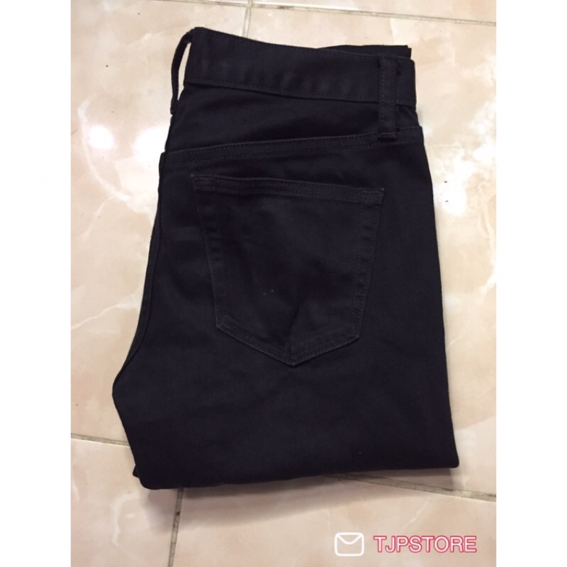 Celana Jeans Denim Second Bekas Branded Pl UNIQLO Selvedge Black