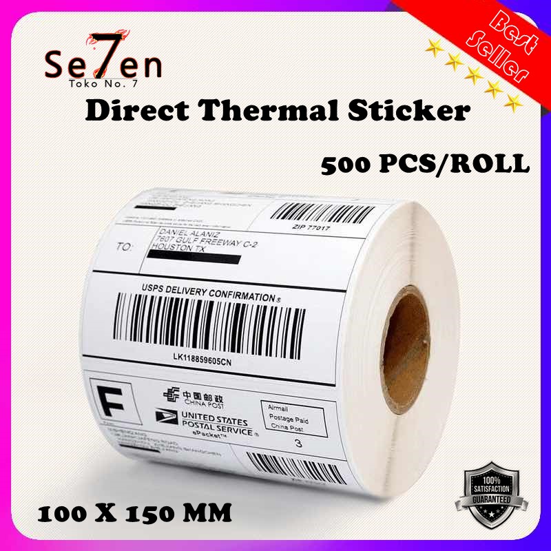 

Kertas Label Stiker 500 Sticker Thermal Barcode 100 X 150 Ukuran A6