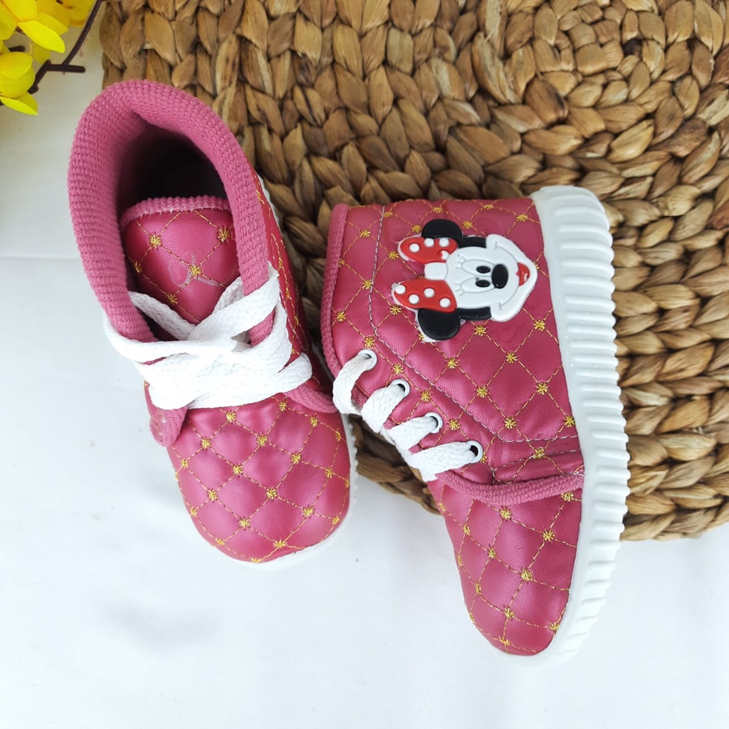 mandirishoesstore-SEPATU BOOTS MICKEY MOUSE ANAK PEREMPUAN 1-6 TAHUN CAY30