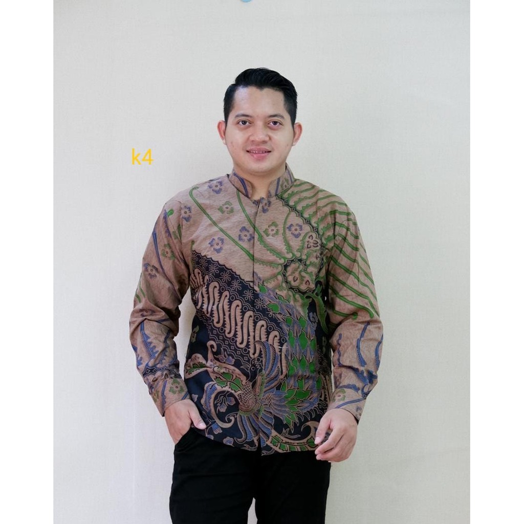 Kemeja Koko Batik Lengan Panjang K4 Katun Halus Primisima Full Furing | Baju Koko Batik Ori Solo