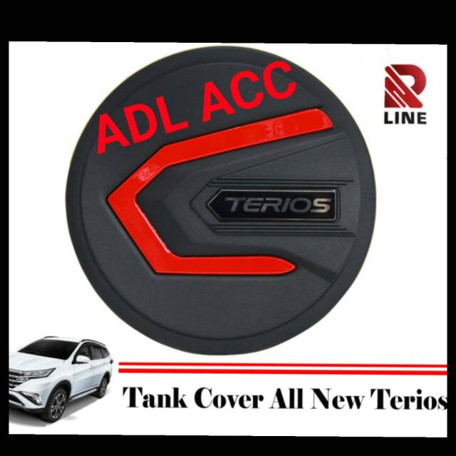 TANK COVER TUTUP TANGKI BENSIN DAIHATSU ALL NEW TERIOS HITAM DOFF REDLINE