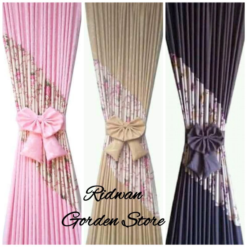 Gorden Kupu-Kupu Minimalis | Tirai Jendela Tempel Hordeng Murah Untuk Ruang Tamu & Kamar