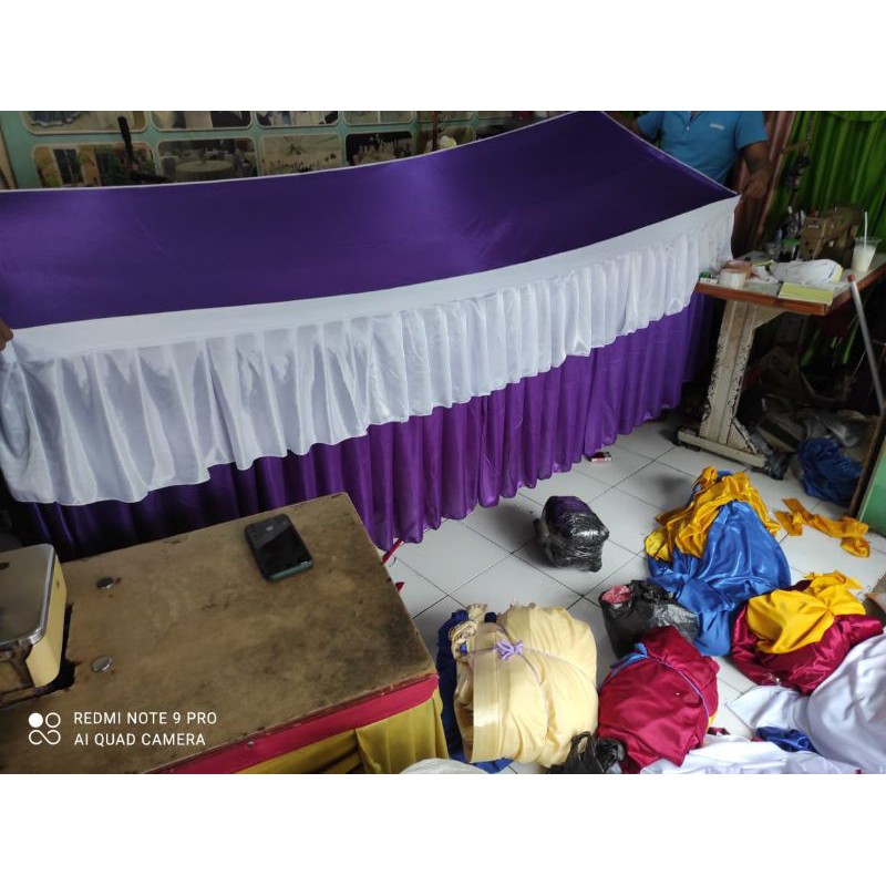 Cover Meja Prasmanan Persegi Rimpel - Forza Dekorasi Tenda