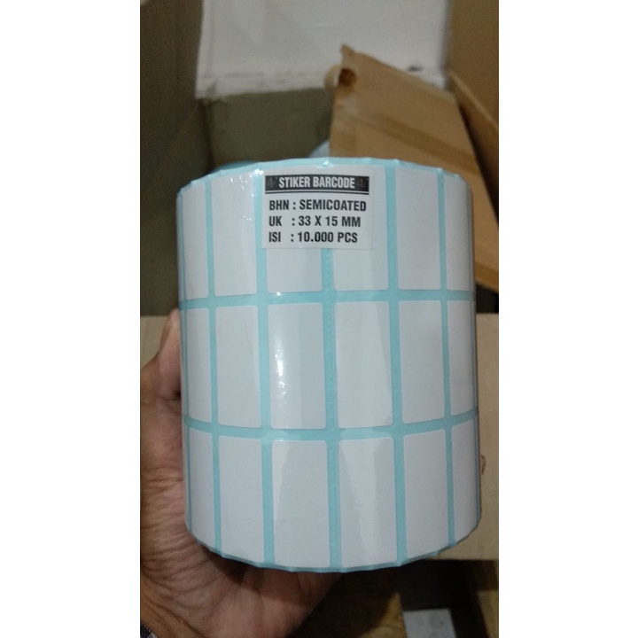 Label Semicoated 3 Line 33X15 MM isi 10.000 Pcs Label Barcode Harga Toko Minimarket Sticker 3Line