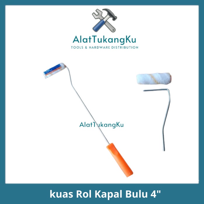 Savic kuas Rol Kapal Bulu Biru 4" Gagang Panjang / Kuas Roll Rol Cat Tembok Kecil 60 cm