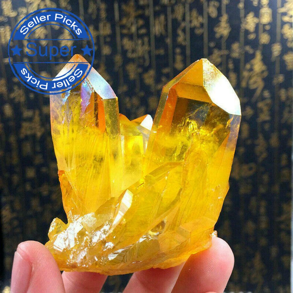 100g Natural Citrine Amethyst Crystal Yellow Quartz Healing Gem Decoration Stone Cluster J6x7 Shopee Indonesia