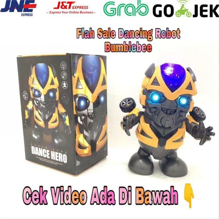 DANCING BUMBLE BEE ROBOT TRANSFORMER MAINAN LED ACC