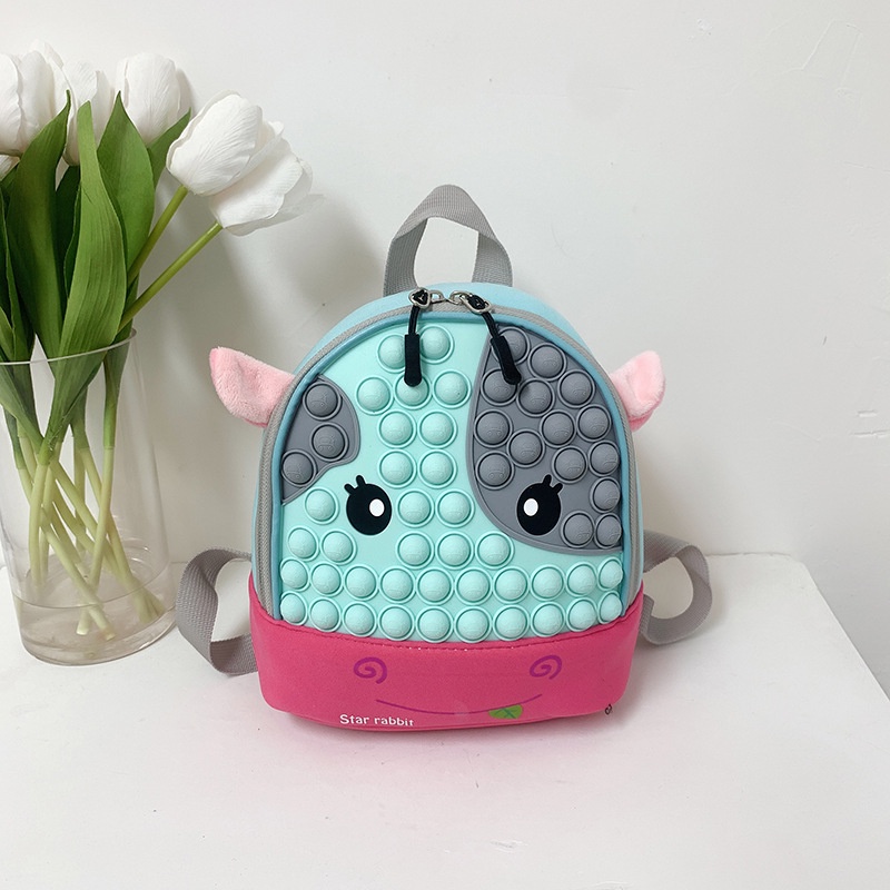 TweedyToys - Ransel Anak Pop It Hewan / Tas Backpack Pop it Anak Color