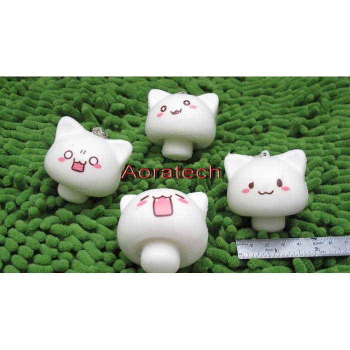 Squishy Jamur Kepala Kucing Ukuran 5cm