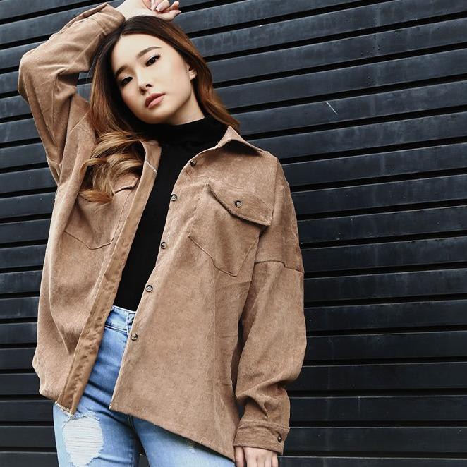 ✮ Mavis Corduroy Outer / Oversize Shirt / Outer Corduroy Unisex ۝