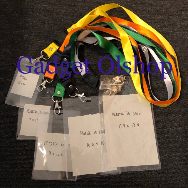 

Paket tali lanyard 2cm dan plastik idcard - tali nylon dan nametag - paketan panitia