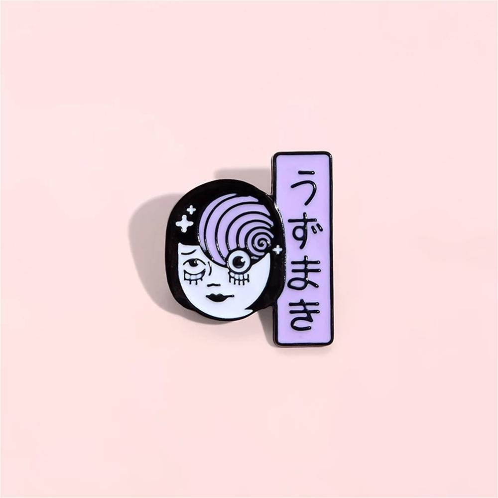 [Elegan] Pin Anime Junji Ito Spesial Anime Japan Korsase Perhiasan Horrific Picasso Style Pin Badge