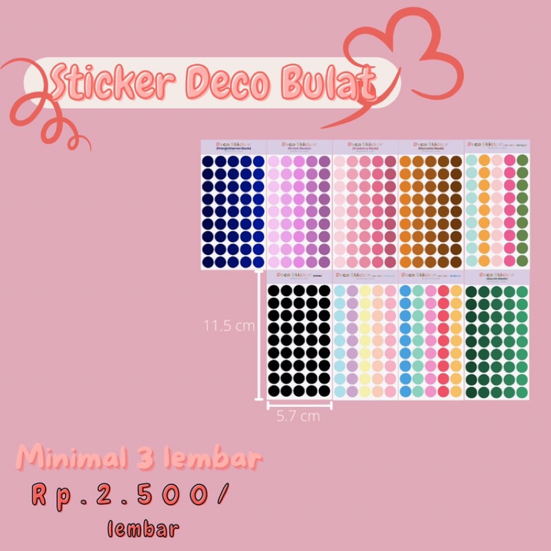 

[pyw.withgoody] Sticker Deco bulat 45 pcs (5-8 pieces)