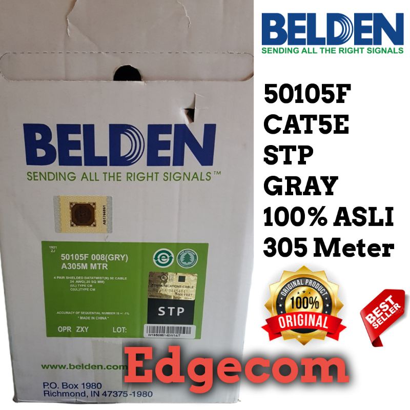 Kabel Lan RJ45 Cat5e STP Outdoor ORIGINAL BELDEN USA 305 Meter