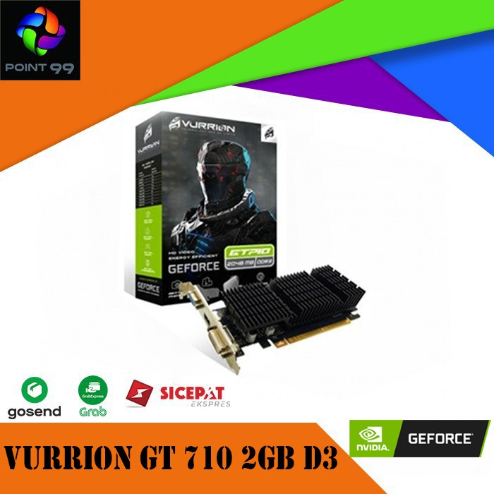 VGA NVIDIA GT 710 2GB DDR3 - VGA VURRION GT 710 DDR3 2GB 64BIT ORI