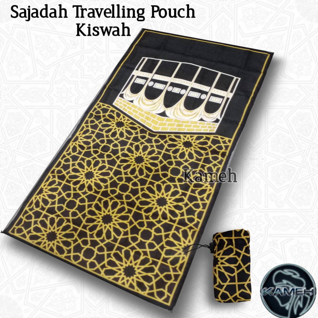 Sajadah Travel Kiswah Plus Sablon/Harga Grosir/Kameh