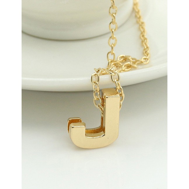 Fashion Gold Color Letter J-R Shape Decorated Necklace