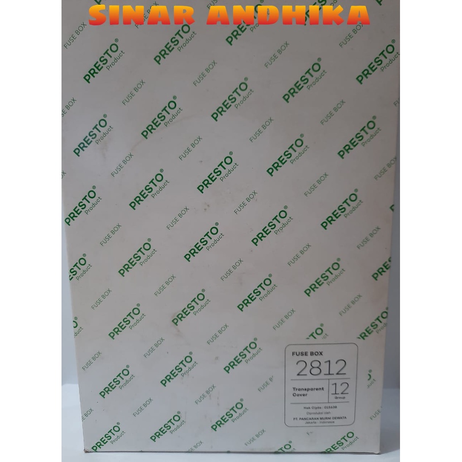 BOX MCB INBOW 12 GROUP + COVER PRESTO 2812