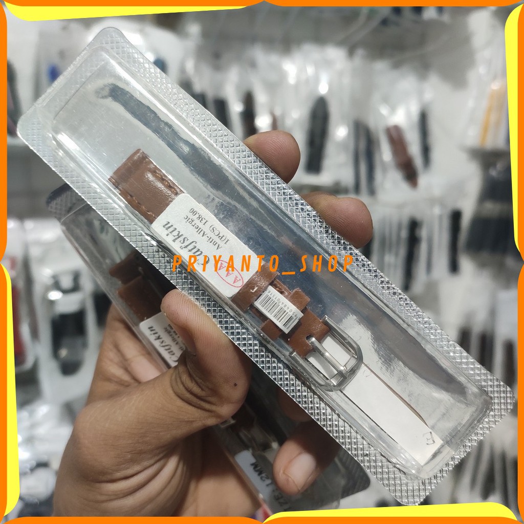 STRAP TALI KULIT TAMEKING 12MM TALI JAM KULIT PRIA WANITA 12MM LEATHERS STRAP