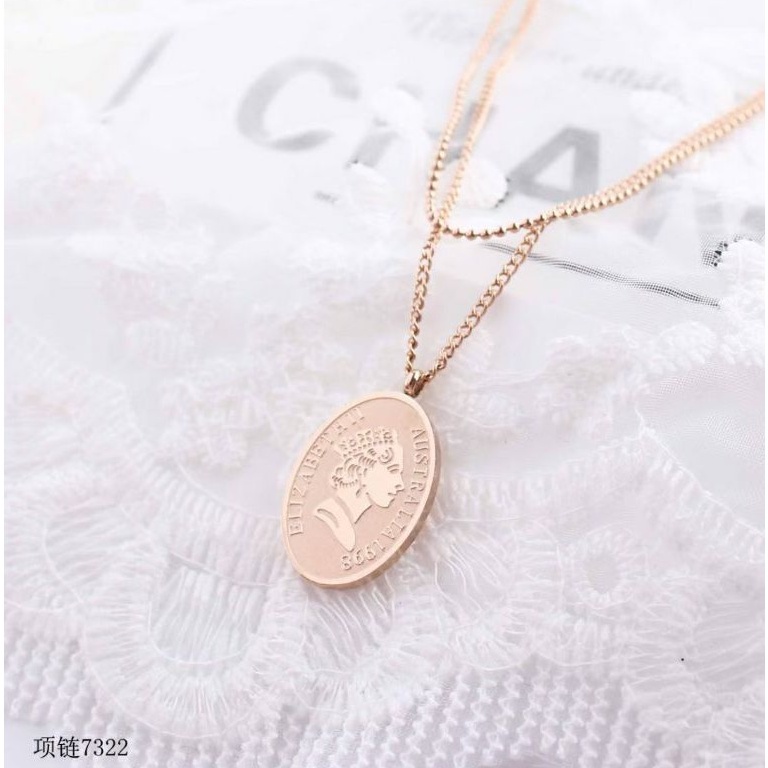 kalung layer koin victoria asli tianium