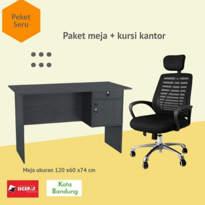 meja kerja meja tulis kursi kantor kursi jaring kepala murah