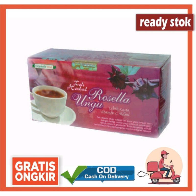 

OBAT HERBAL TEH ROSELLA UNGU ASLI GRIYA HERBA ISI 20 TEH CELUP ALAMI BERKUALITAS