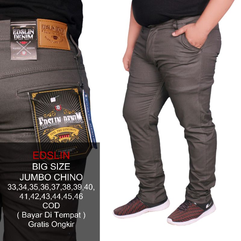 Celana Chino Ukuran Jumbo Panjang Pria Celana Panjang Size:38-48