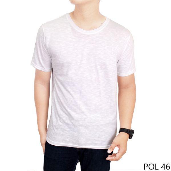 Kaos Polos Pendek Putih Cotton Combed S20 - POL 46