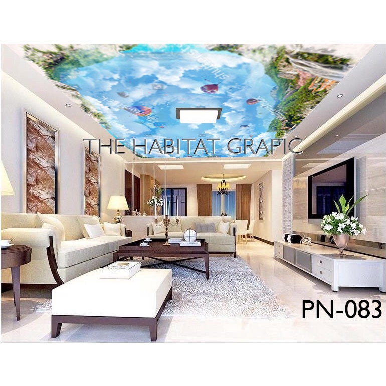 TERBAIK BISA COD Wallpaper plafon-Wallpaper langit Plafon Rumah - Wallpaper Plafon Murah 3D