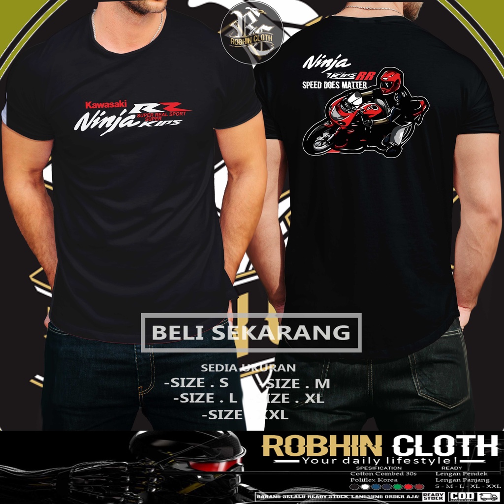 Kaos Kawasaki ninja RR OLD Super Kips Speed Does Matter New Desian Baju Otomotif