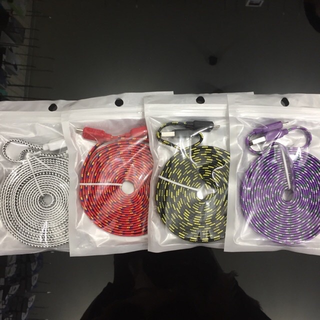Kabel Data Cable USB Gepeng 3M Talisepatu 3Meter Gepeng Micro