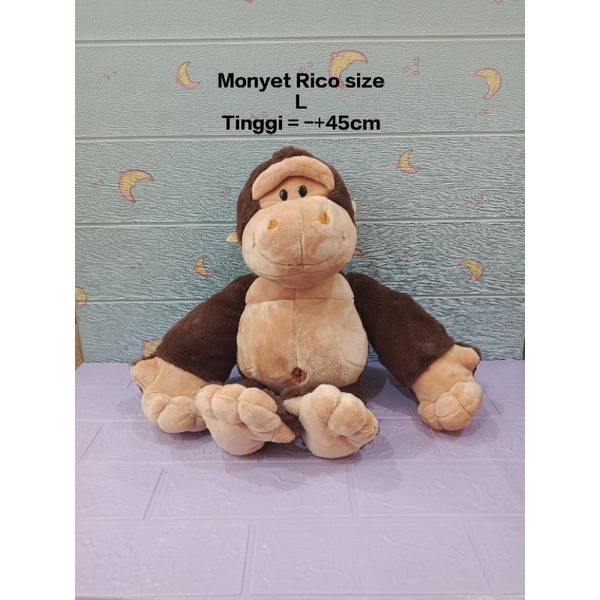 Boneka monyet rico import size L/boneka monkey import/boneka monyet lucu import seulgi size L