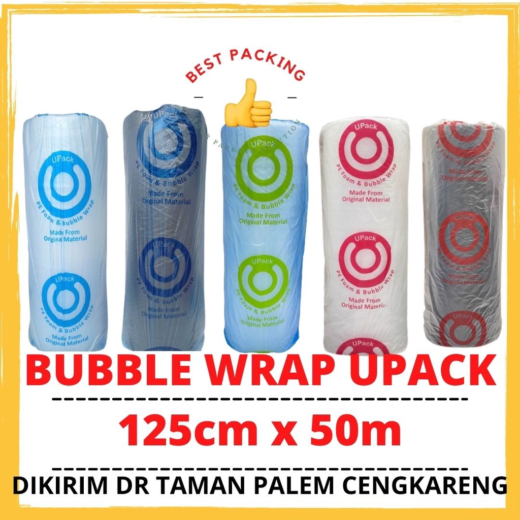 

Bubble wrap roll hitam bening upack 125cm x 50m