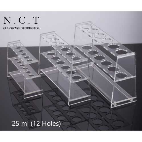 

Plexiglass / Acrylic Colometric Tube Holder 25 ml (12 Holes)