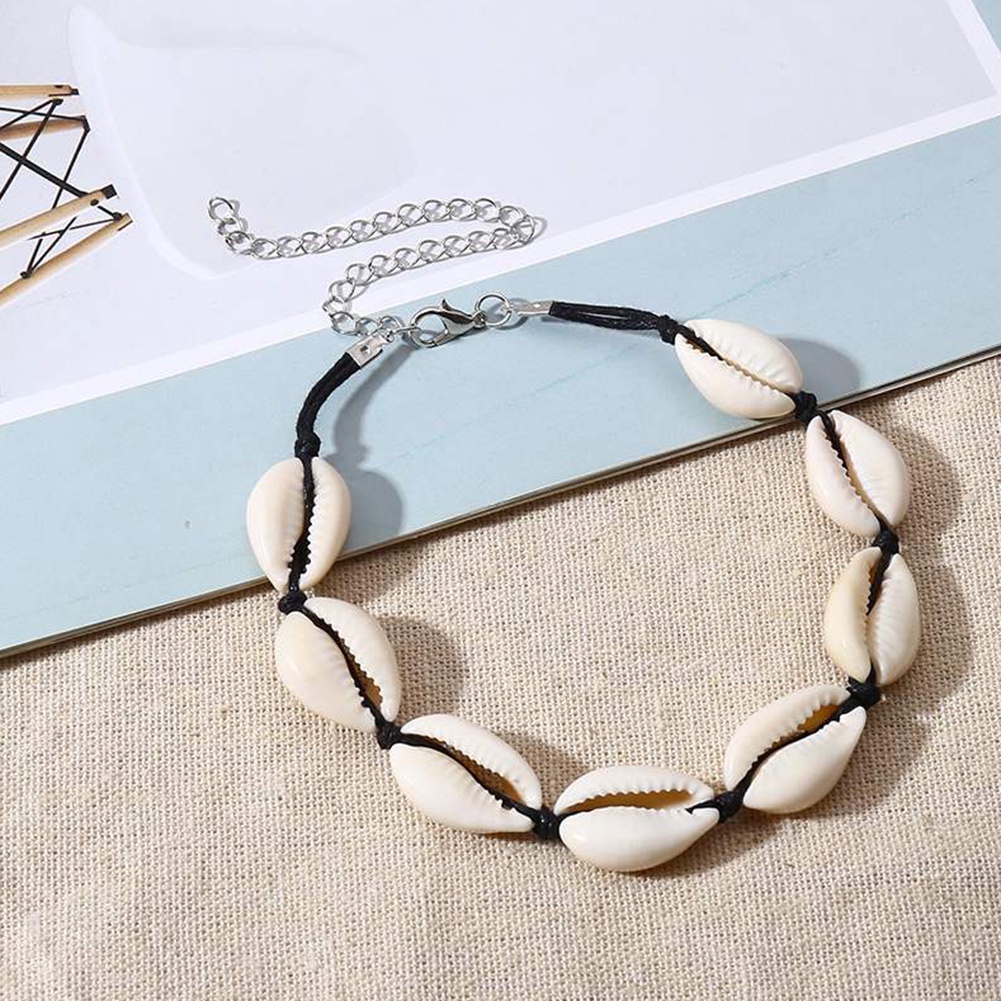 Hu Hu Hu Hu Hu Alat Bantu Pasang Kacamata♡ Gelang Tali Serut Adjustable Dengan Charm Kerang Cowrie Gaya Bohemia Untuk Wanita