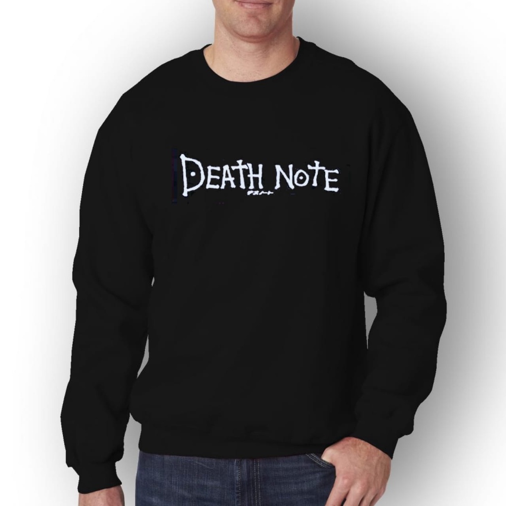 Sweater Crewneck Anime DEATH NOTE Bahan Fleece Ukuran S M L XL XXL XXXL