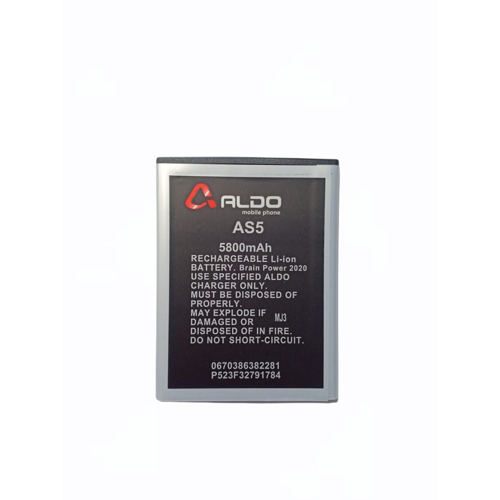 Baterai Handphone Aldo AS5 New Panjang 7.5 Lebar 5.7 Double Power Batre HP Aldo AS5 New Battery Aldo